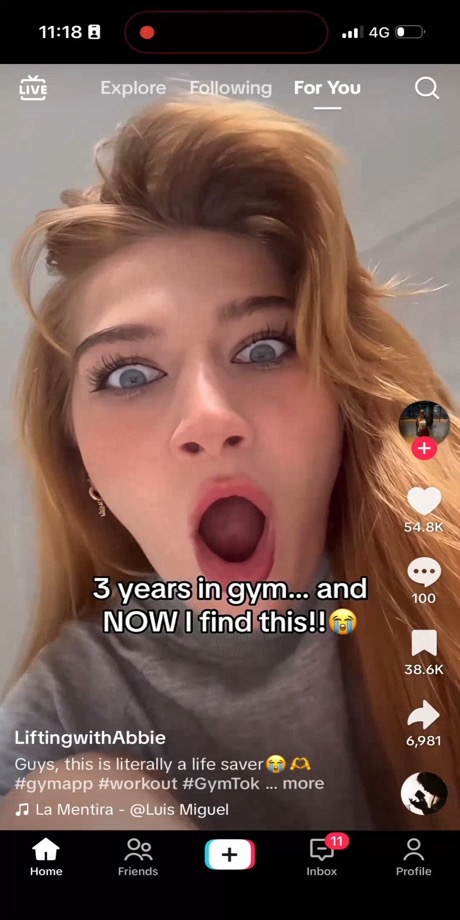 Creator filming an expressive vertical UGC clip