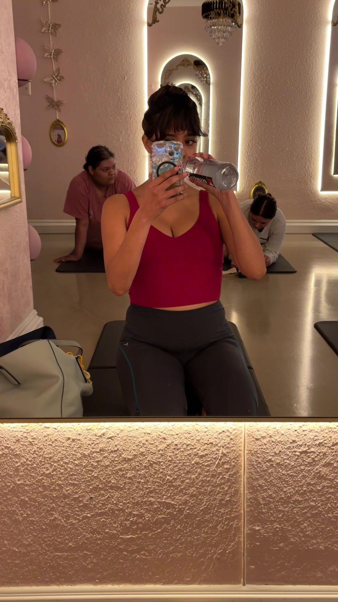 Confident Woman in Fitness Class