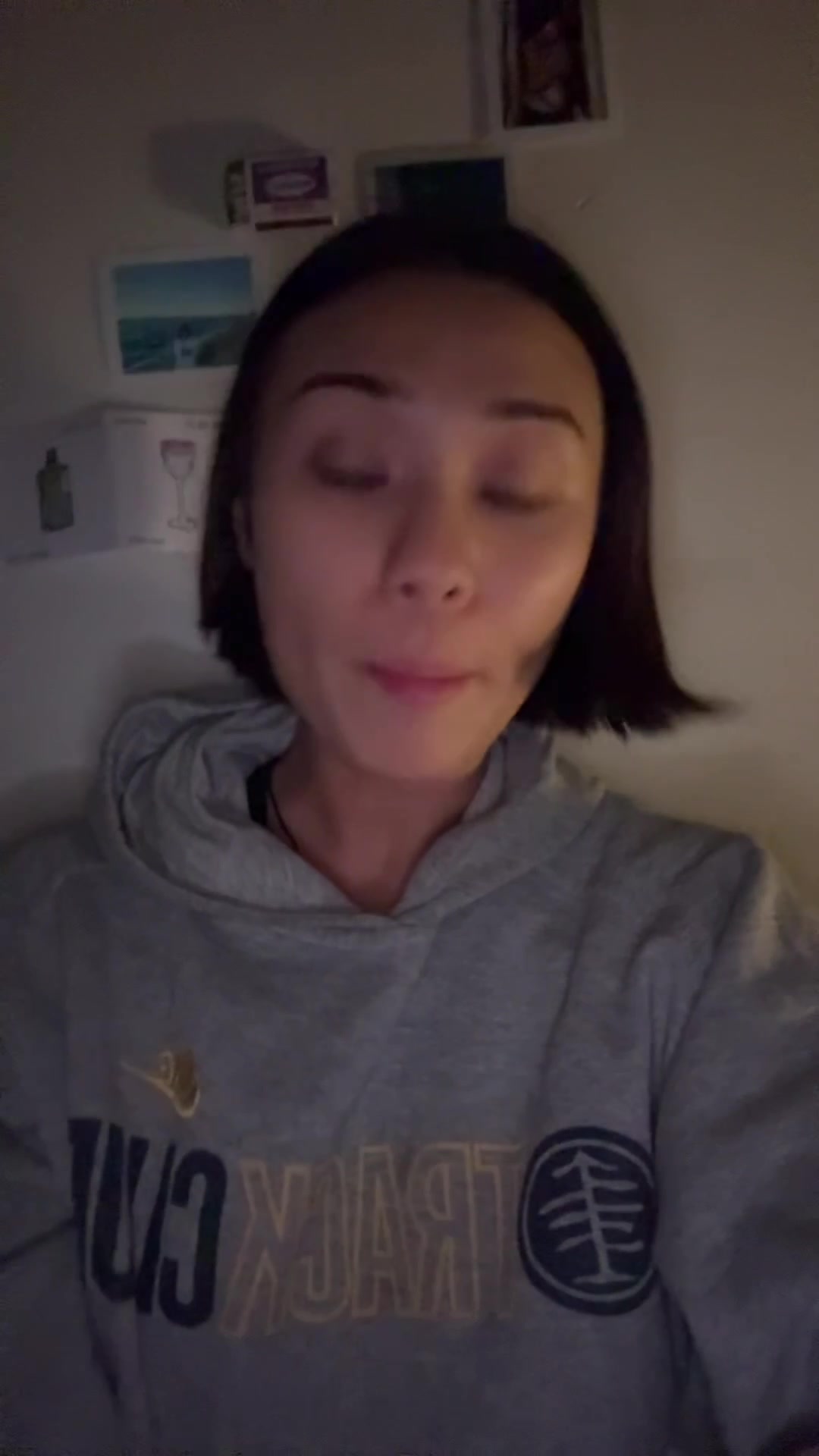 Young Woman Talking Playfully to Camera